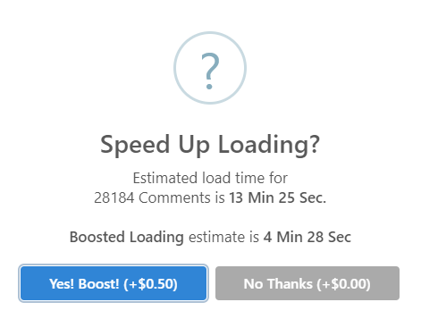 28000 comments load times of 4mins 28 seconds