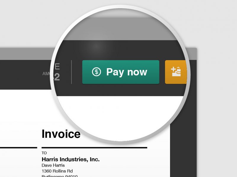 Invoice payment button
