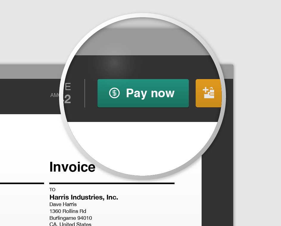 Invoice payment button